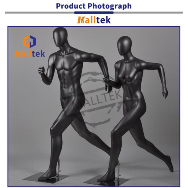Легкая атлетика стекловолокно одежда магазин фитинги полное тело Мат черный спортивный манекен
