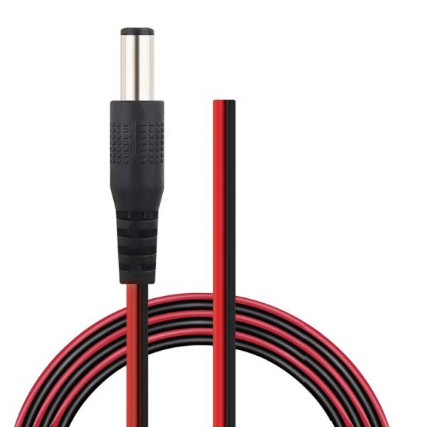 Personalizado 5521 5525 3.5 conector DC macho para abrir el cable de extremo de cable desnudo