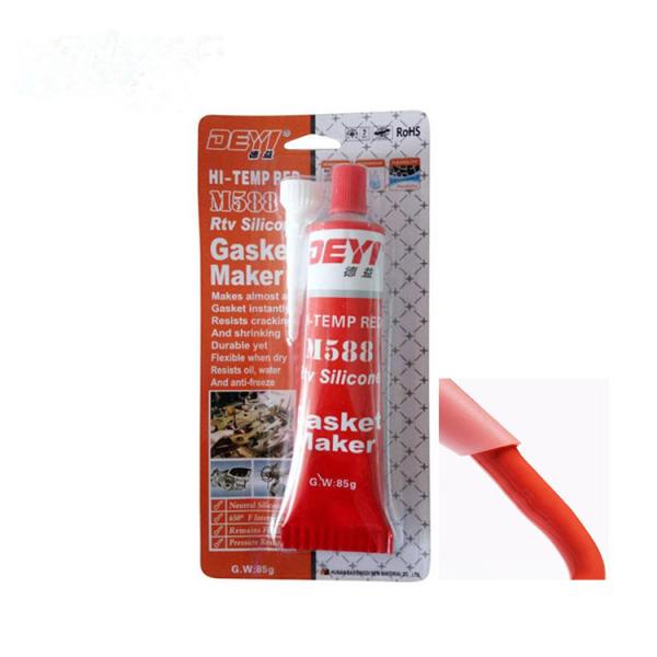 ISO9001 Certified Red Acid RTV Silicone Gasket Maker 85g For Sealing Applications