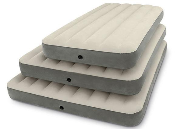 Customized Size Fancy Flocked Air Bed Blue / Black Color 135 * 85 * 45CM