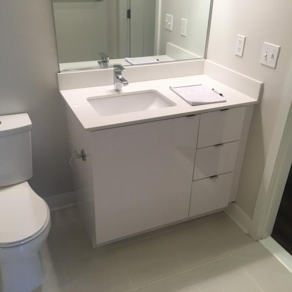 Modern Bathroom Sink Cabinets Modular Acrylic Flat Panel Wall Hanging Bathroom Vanity