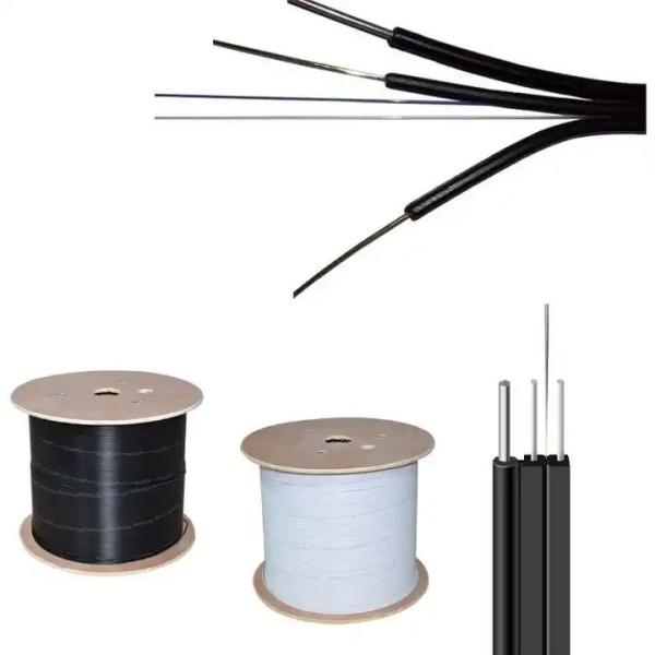Blue / Orange FTTH Fiber Optic Drop Cable 100m Length Reliable Connection