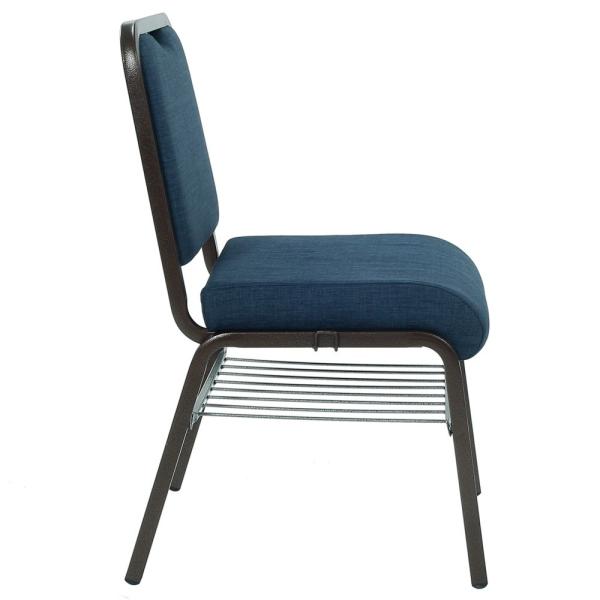 Modern Stackable Gray Church Chairs Metal And Fabric For Commercial Furniture