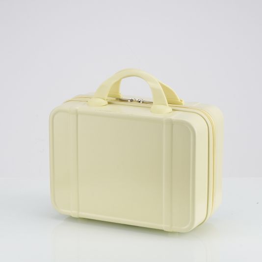 Retro-style portable makeup case, 14-inch small and lightweight new storage bag that can be hung on luggage.