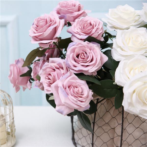 10 French style simulated rose bouquets, wedding decoration flowers, home decorations, simulated rose bouquets