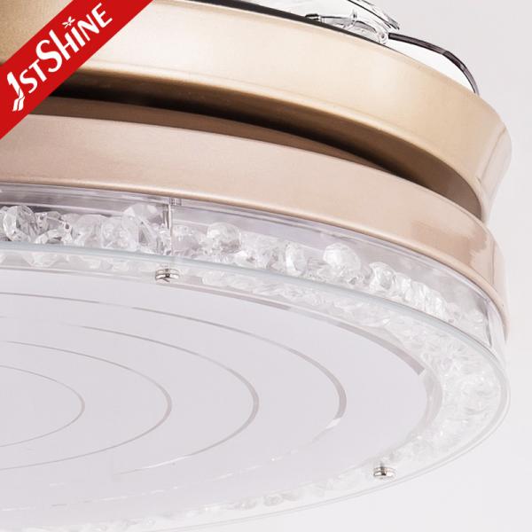 Fã de teto dobrável do abajur acrílico invisível com luz de Dimmable
