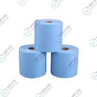 Industrial Large Roll Paper Decontamination Oil / Water Absorption Point Broken Wiping Paper 23*30cm