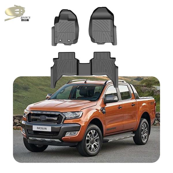 Matte Black Floor Mat Exterior Body Kits For Ford Ranger T7 2015-2017