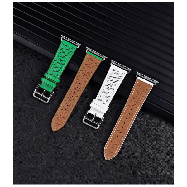 Irregular Polka Dot Genuine Leather Strap · 38~49mm | OEM