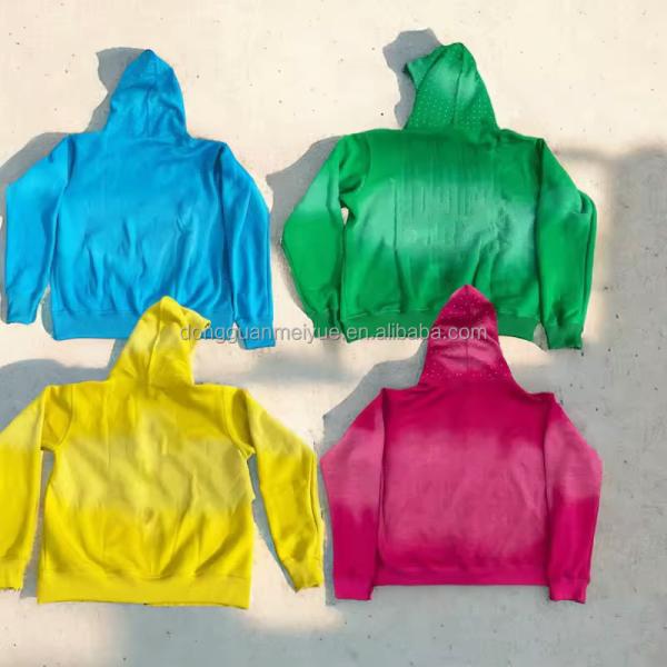 Men Streetwear Rhinestone Hoodie Cropped Mock Neck Vintage Distressed Zip Hoodie