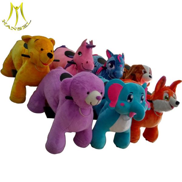 Hansel  plush toy motorized animals and animal electric scooter with electrical toy animal riding on horse