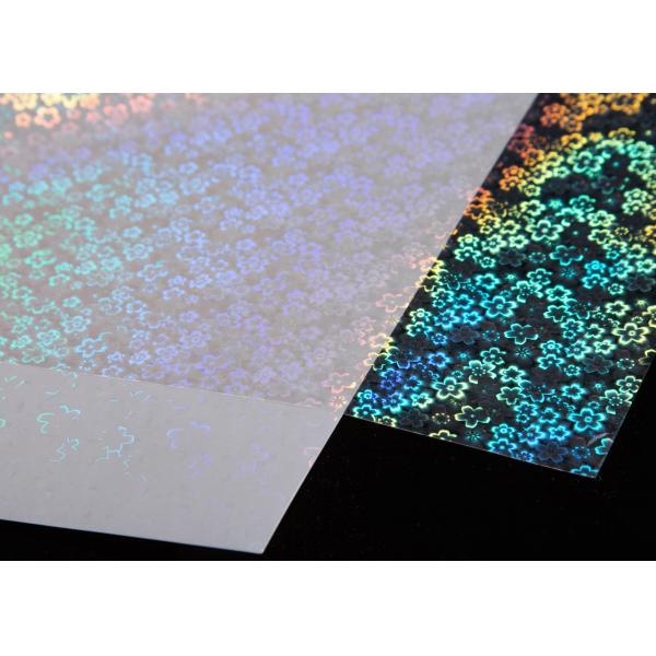 Hot Sell A4 Size Self-adhesive Transparent Holographic Cold Lamination Film with Liner Holographic Stickers Smooth and Glossy