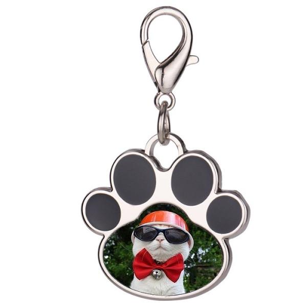 Cat Paw Shape Sublimation Tag métallique pour animaux de compagnie bricolage personnalisé Collier de tag pour chien