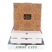 Des cartons blancs pour la fabrication de pizzas, un triangle carré hexagonal de 14 pouces.