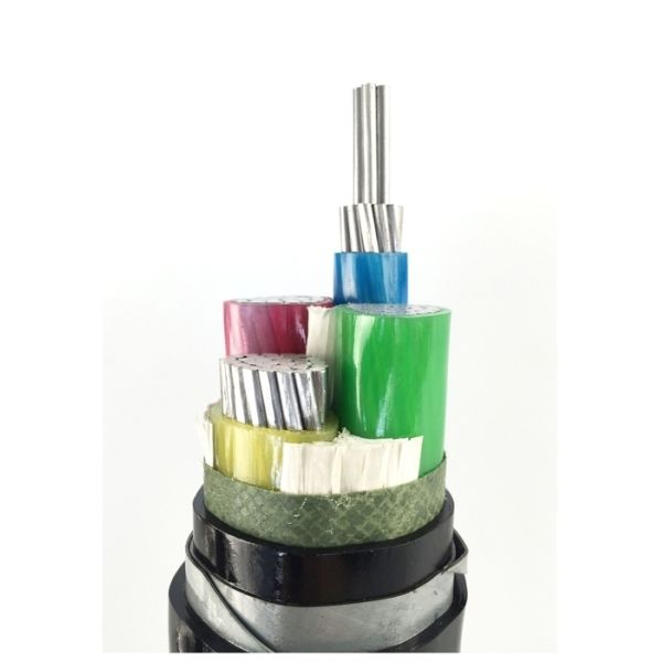 AL/XLPE/STA/PVC Armoured Power Cable AL conductor XLPE Insulation YJLV22 Cable with Steel Tape Armour
