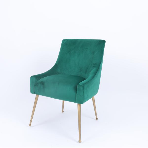 Metal Golden And Green Fabric Living Room Leisure Chair Commercial