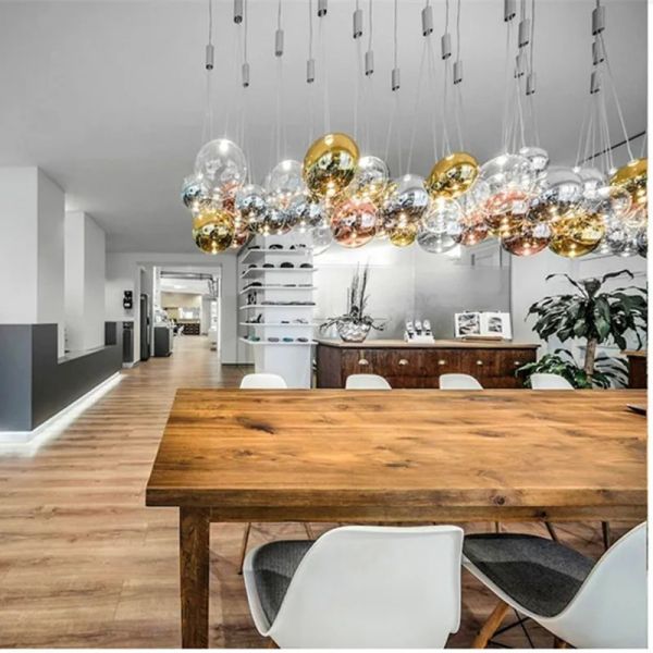 Royal Glass Ball Pendant Lamp Burst Multi-Light Pendant（WH-AP-608）