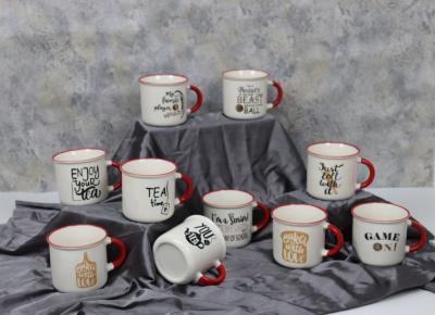 Ceramic/Porcelain Tea/Coffee Mug with Handle retro style 320cc customized design available