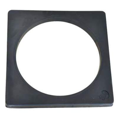 Black Recycled Rubber Weighted Base For Traffic Cones Customized Sizes