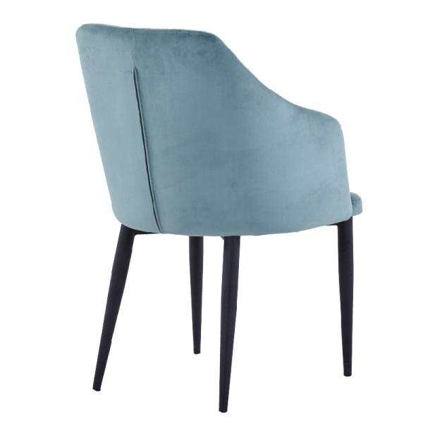 Modern Style High Back Dining Chair , PU Leather Arm Chair Fabric Metal Tube Chrome