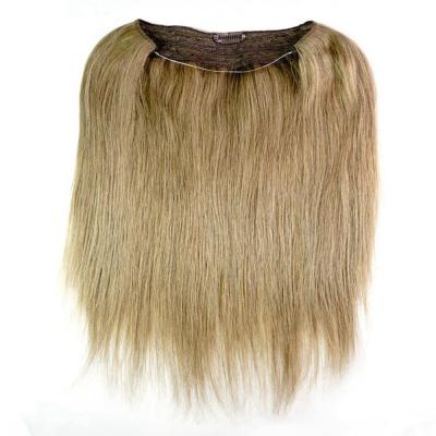 18 20 22 24 aleta do halo da cor clara da fábrica de Qingdao na extensão do cabelo com linha cabelo humano dos peixes