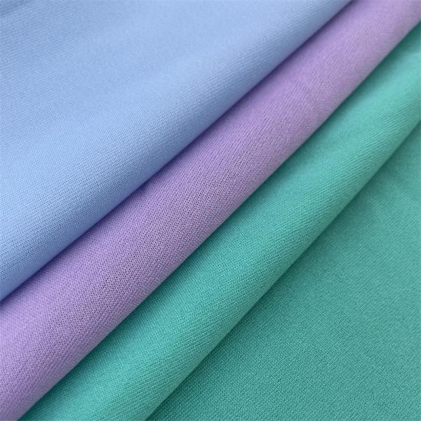 Single Jersey 4 Way Stretch Tecido de poliéster tricô Wicking de humidade Estirável