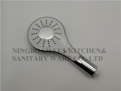 chrome plating shower head hand shower set round overhead shower rain shower ABS material bathroom shower