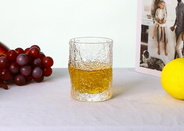 Non Leaded 9 OZ Whiskey Glasses , Debossed Crystal Cocktail Glasses