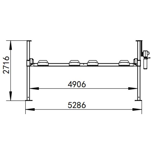 Double Width Four Post Parking Lift 1000LBS