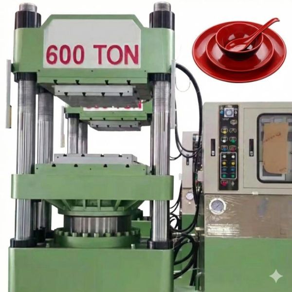600 TON Hydraulic Pressing Machine with PLC Control for Melamine Tableware Moulding