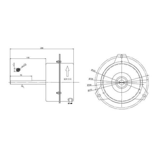 70w Air Conditioner Single Phase Outdoor Ac Fan Motor For Air Conditioning Parts \ Air Conditioner Blower Motor