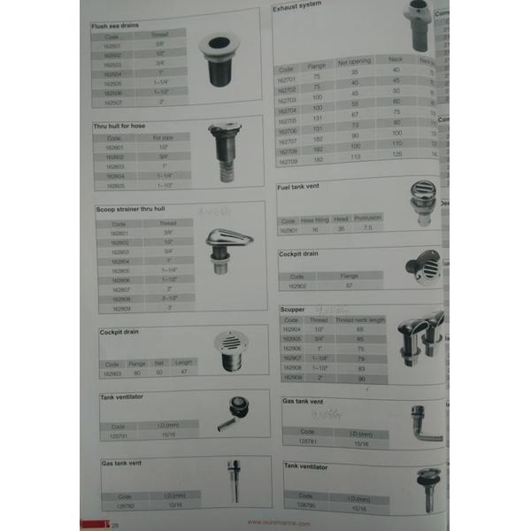 Marine Boat 316 deck filler liftup right stainless steel from China Supplier ISURE MARINE