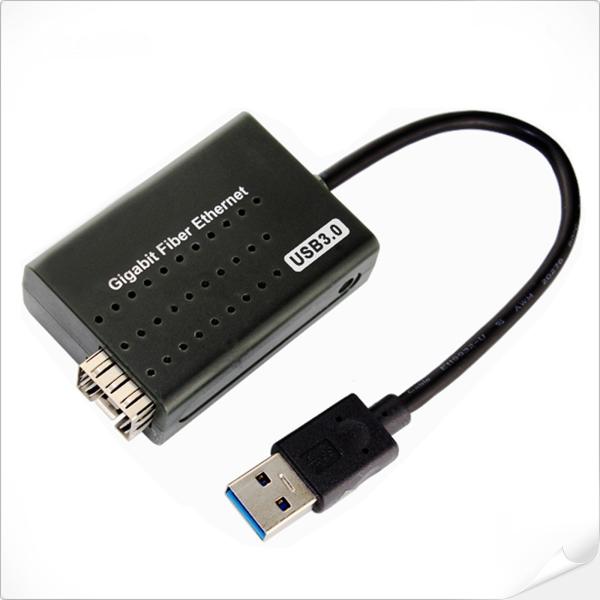 Single Port USB3.0 to Gigabit SFP Fiber Ethernet Media Converter