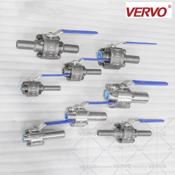Round Bar Class 150 3 Inch Threaded Ball Valve 316ss Forged 100mm Nipple Three Piece