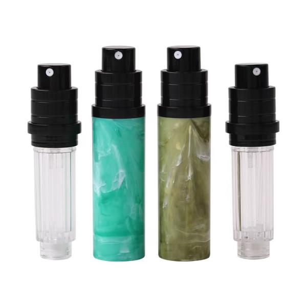 Customized 5ML Portable Marbling Plastic Perfume Spray Pen With Aluminum Sprayer