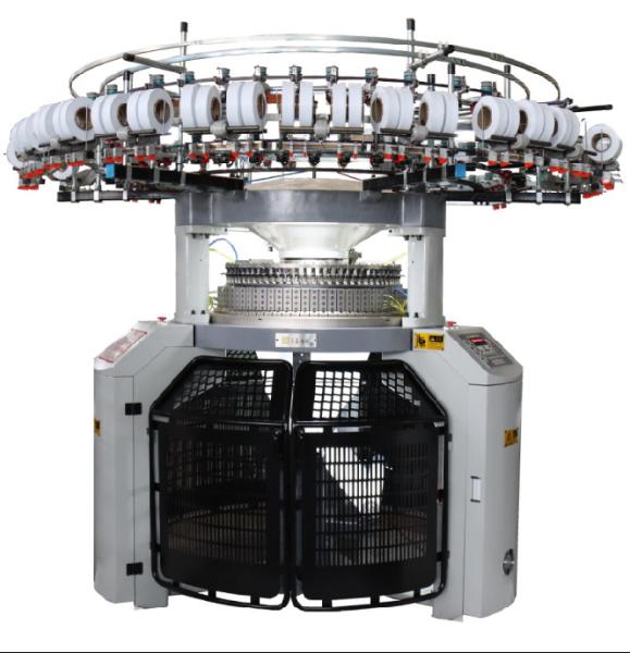 Interlock Rib Double Cylinder Knitting Machine For Bandage Cloth Making