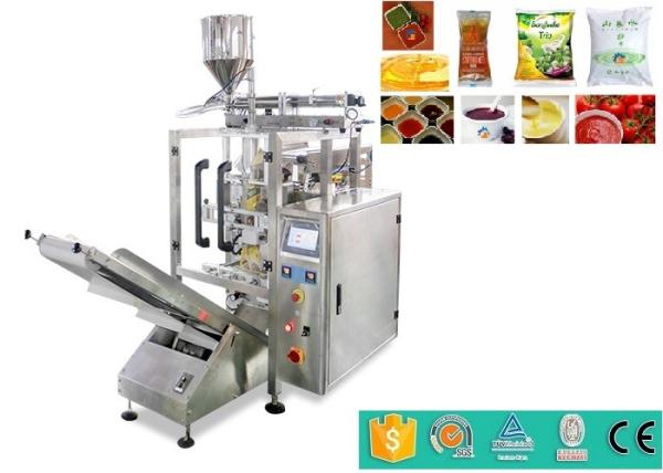 High Speed Automatic Liquid Packaging Machine For Ketchup / Fruit And Tomato Jam 100g 200g