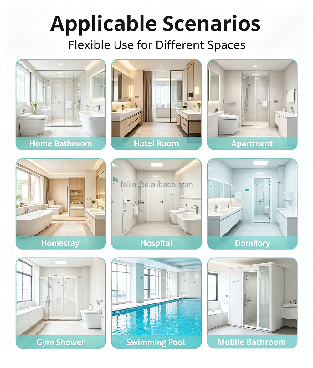Cheap Modular Square Shower Pod Complete Set with Integrated Bathroom Fast Installation Flat Pack Custom Size Building Use