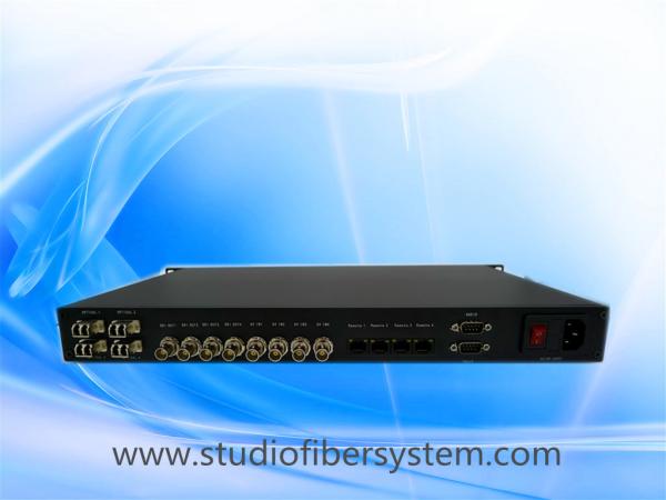 Studio camera fiber system for JVC cameras working with Datavideo MCU-100J control unit