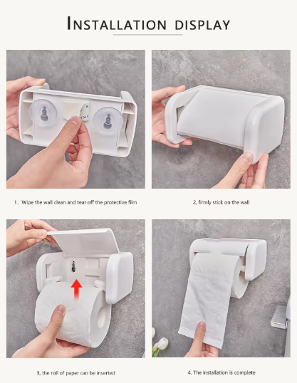 Porte-serviettes en papier pour le stockage de serviettes montées sur le mur, accessoire ménager pour les cuisines, salles de bains et toilettes.