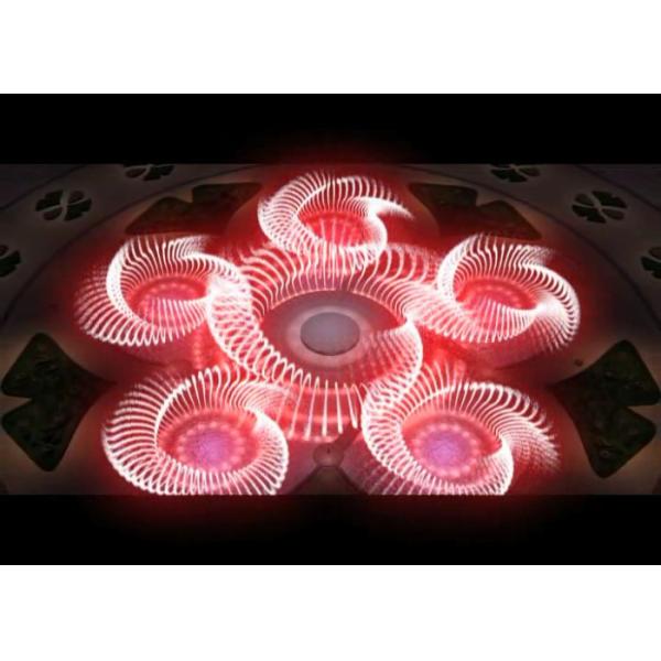 Polygon Shape Mini Musical Fountain , Colorful Flower Water Dance Fountain Systems