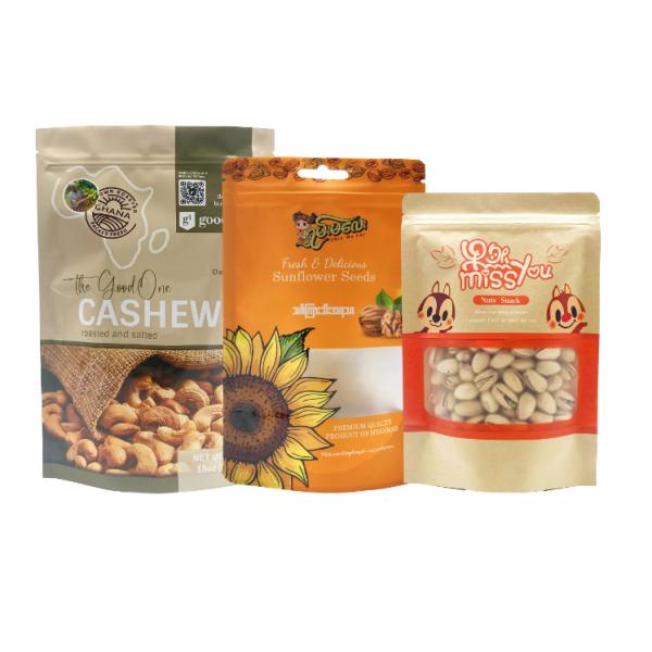 カスタマイズドイパック スタンドアップ トップ ザイパー 乾燥した果物 食品パッケージ ポケット ピーナッツ ウォールナッツ バッグ パイン ピーナッツ カシューナッツ ミックス 梱包