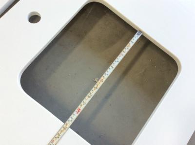 Premade Quartz Bathroom Vanity Tops Stone Eased Laminated Mitered  Big Slab Size