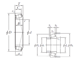 Подшипник сплющенного ролика 32026 130x200x45 MM 32026X 32026JR