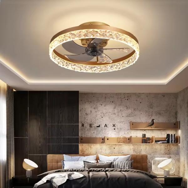 Ventilateur de plafond moderne avec télécommande intelligente pour la maison, avec variateur de lumière et éclairage pour salon, chambre à coucher, ventilateur LED