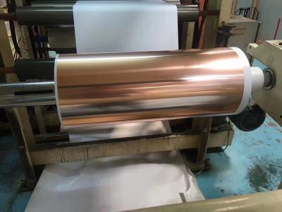 Rolo da folha da folha do cobre de 10 mícrons, dobro - folha de cobre pura brilhante para a bateria de lítio