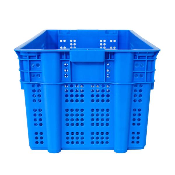 Customized Logo Eco-Friendly Vented Plastic Basket for Fresh Food Distribution Crate