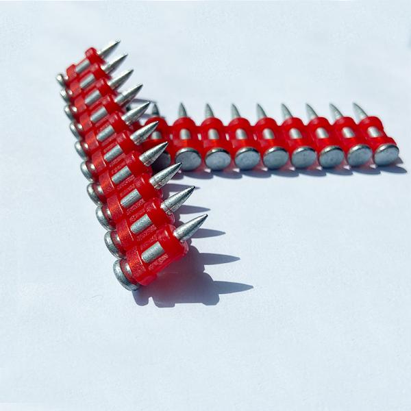 Steel 60 Mechanical Galvanizing Gas Concrete Nails with Reinforced Red Collated Stripe