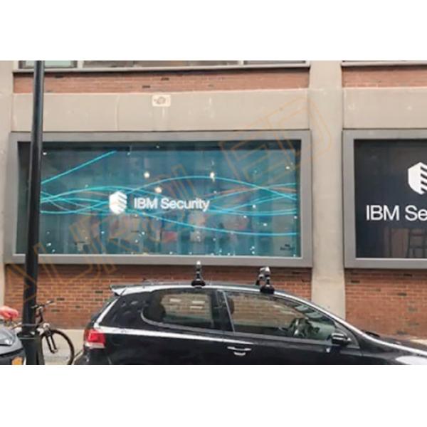 Ultra Slim Transparent LED Screens Display Full Color Aluminum Panel For Glass Wall