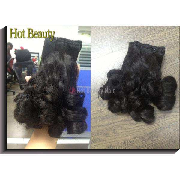 Natural Black 1b# Grade 7A Virgin Hair / 10 Inch -14 Inch Customzied Spiral Curl Hair